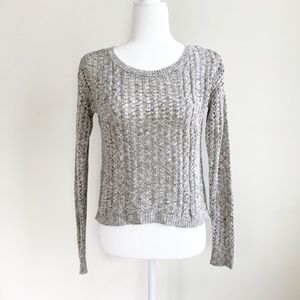 Peter Som Grey Open Knit Sweater - XS